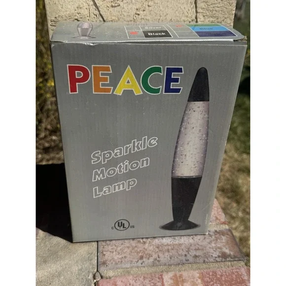 VTG PEACE by Creative Motion Sparkle Glitter Motion Lamp Green Liquid NIB - Picture 2 of 4
